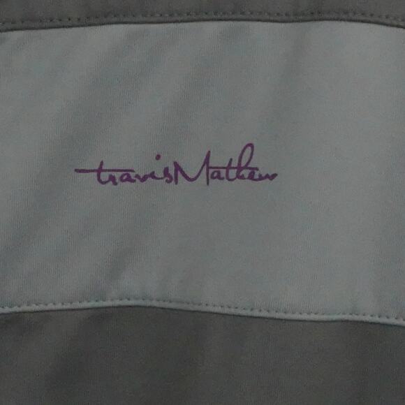 Travis Mathew Jacket Mens Medium Gray Black Tech Track Performance Full Zip Golf - Picture 10 of 13